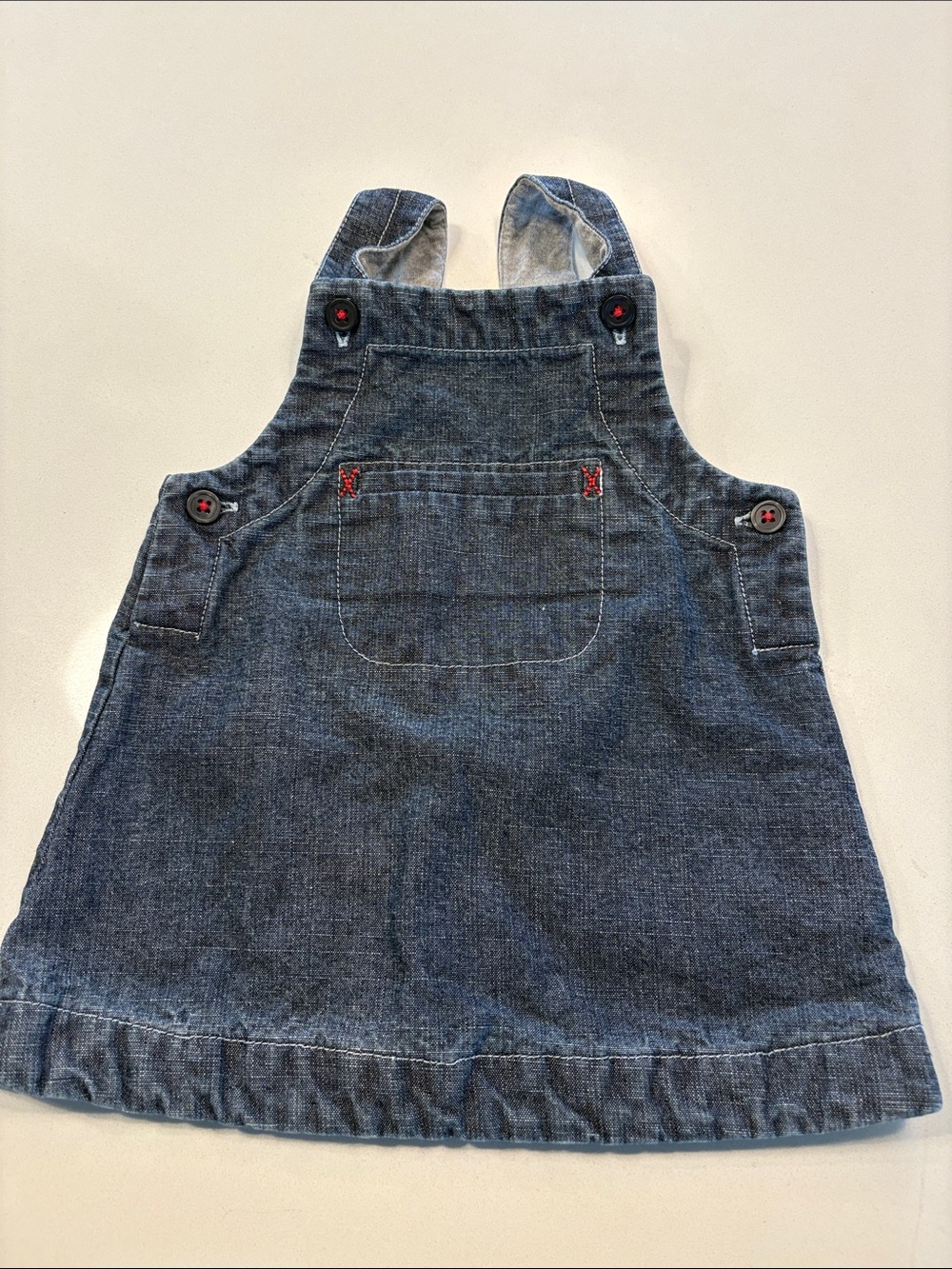 Baby GAP Denim Pocket Pinafore Dress
